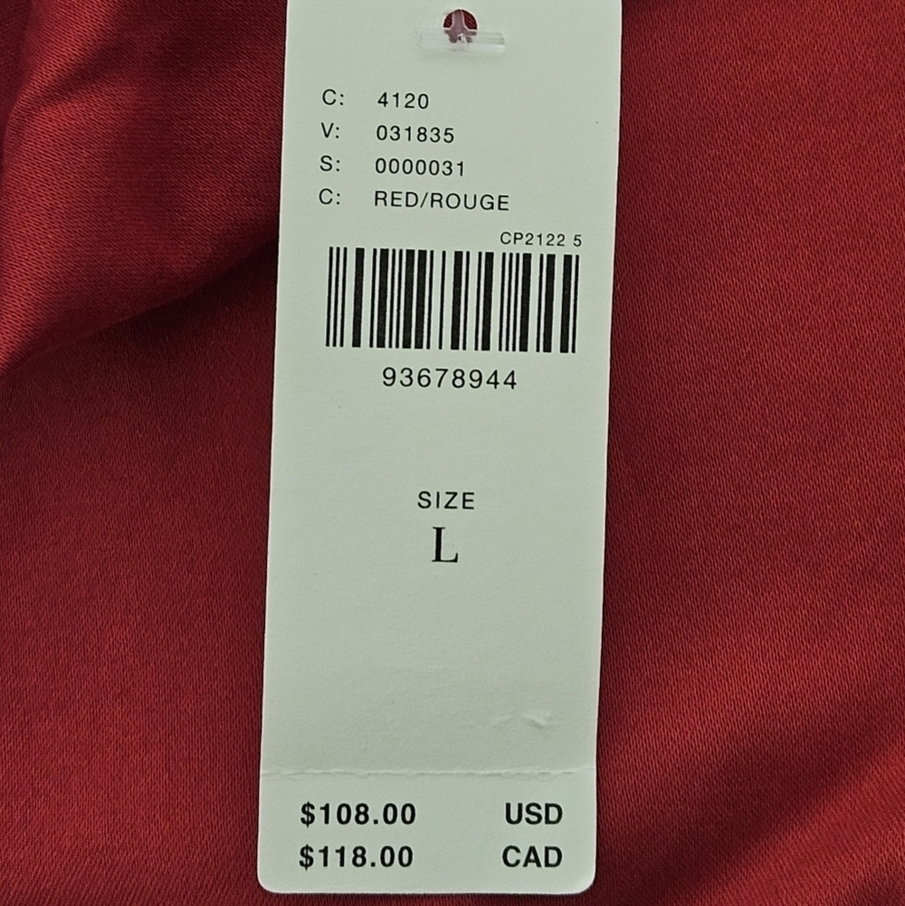 Anthropologie Maeve Bombshell Bow Midi Pencil Skirt In Red Size Large NWT - Picture 14 of 14